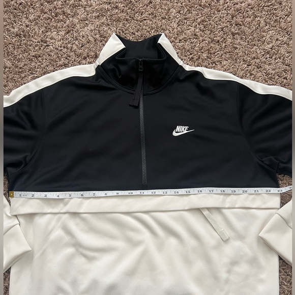 Nike Air Men's small half-zip track pullover jacket black & white - Picture 3 of 9